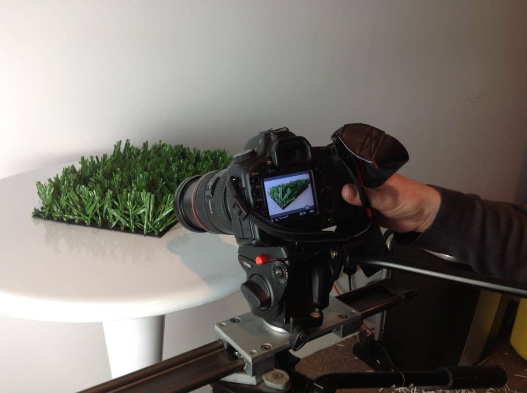 Images from a shoot at a manufacturer of artificial grass