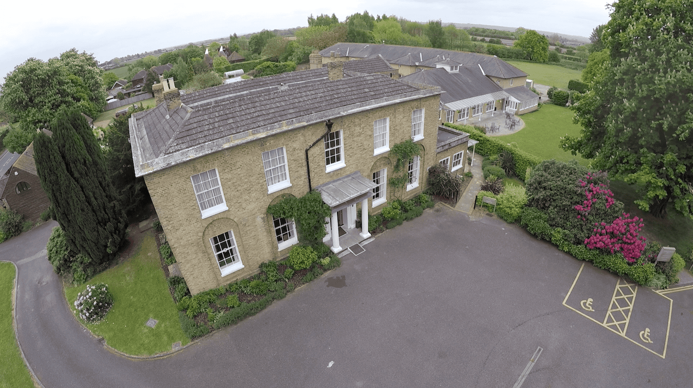 Hadlow Manor Aerial View of old house