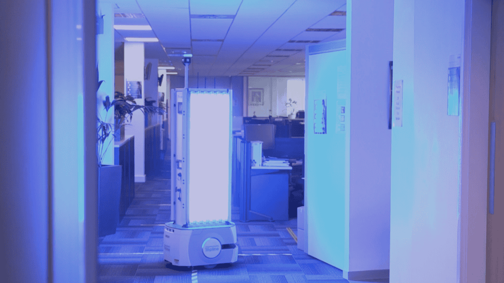 sterilisation robot in office