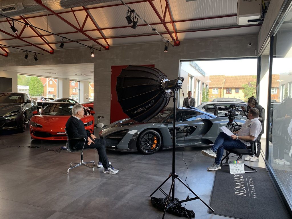 interview setup with two lights