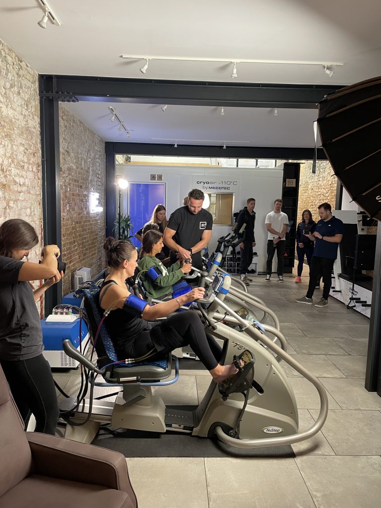 woman photographer gym