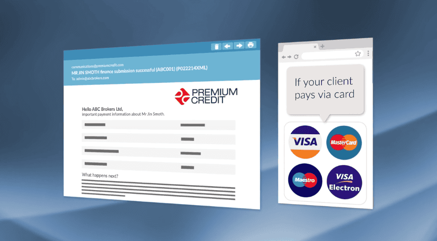 Screenshot showing one of the payment screens from the product