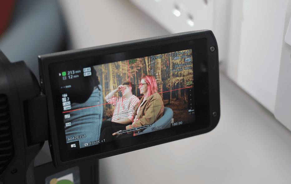 Behind the scenes images of the setup