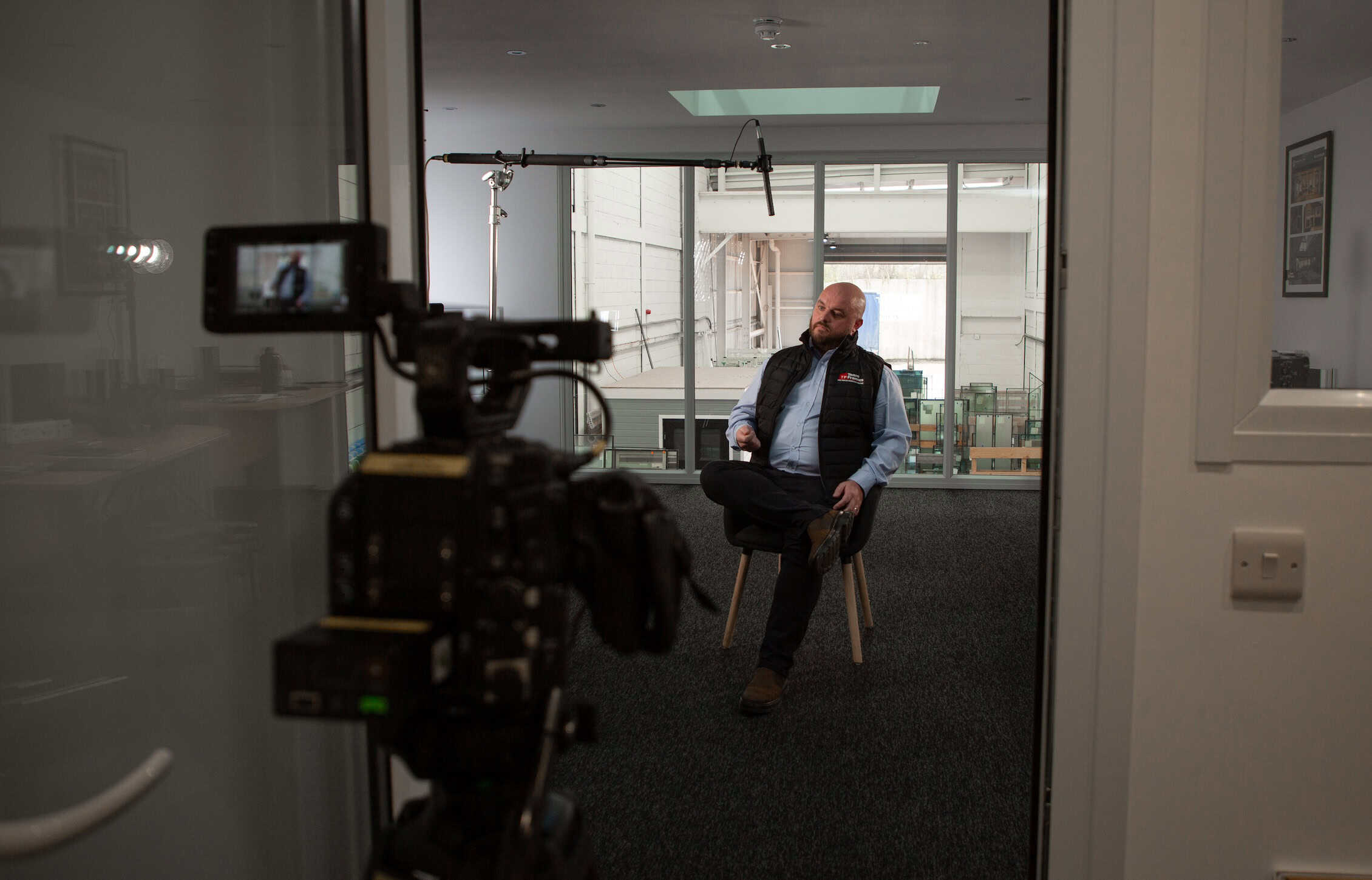 Behind the scenes camera shot at Teamframes