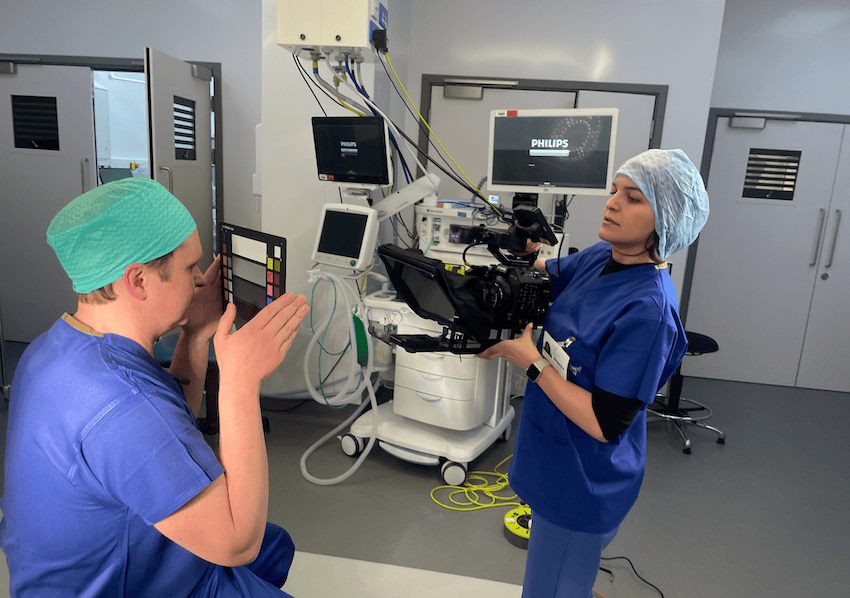 Framing a shot in an operating theatre with Rafal Niziol